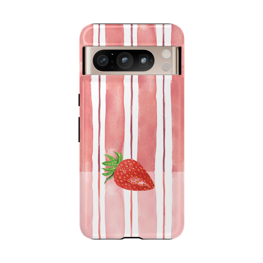Strawberry Orchard Stripes Phone Case