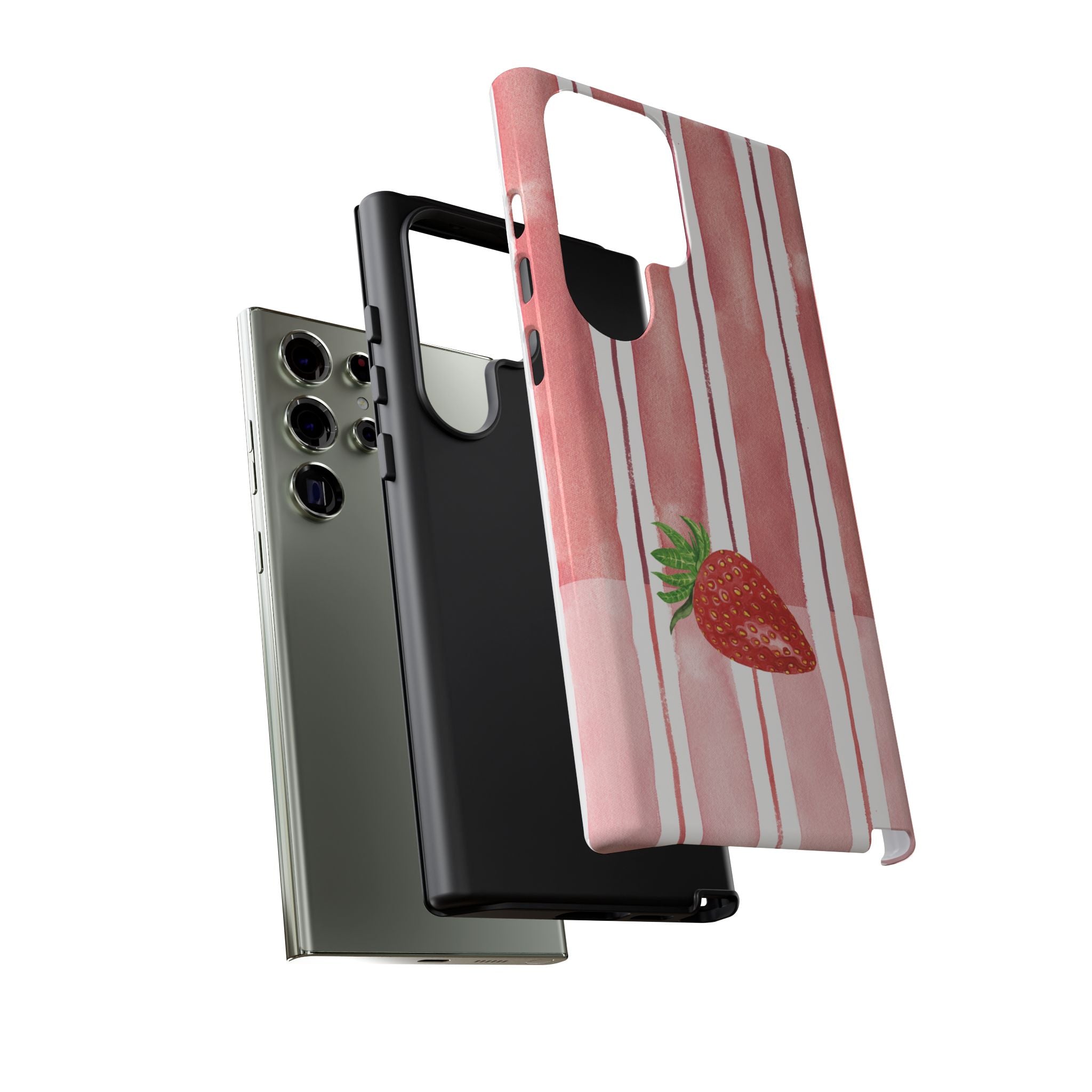 Strawberry Orchard Stripes Phone Case