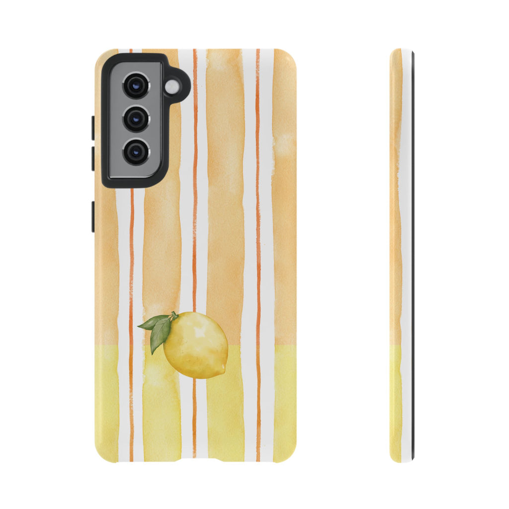 Lemon Orchard Stripes Phone Case