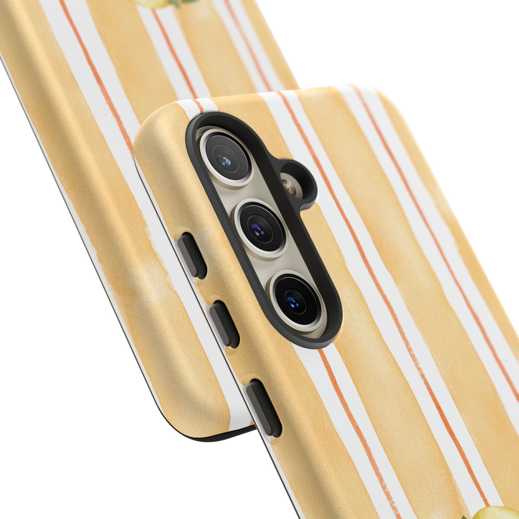 Lemon Orchard Stripes Phone Case
