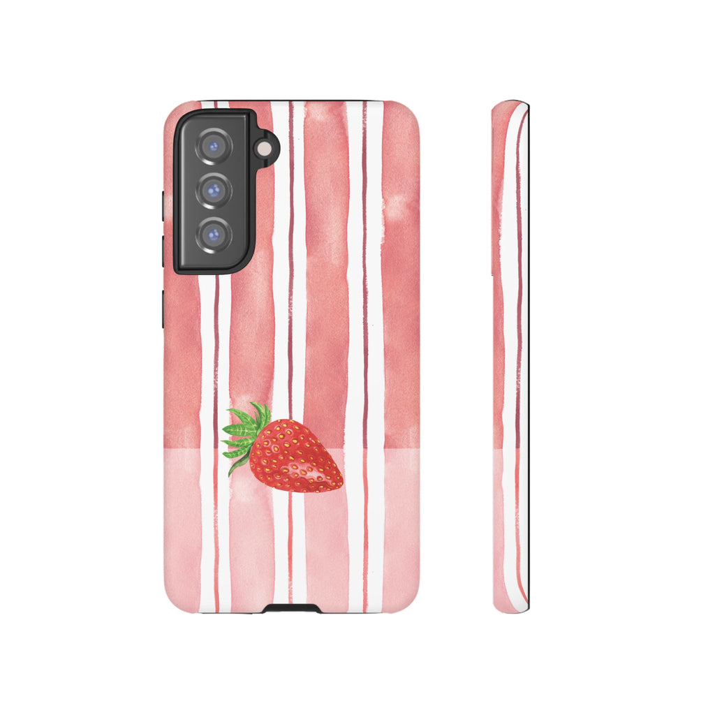 Strawberry Orchard Stripes Phone Case