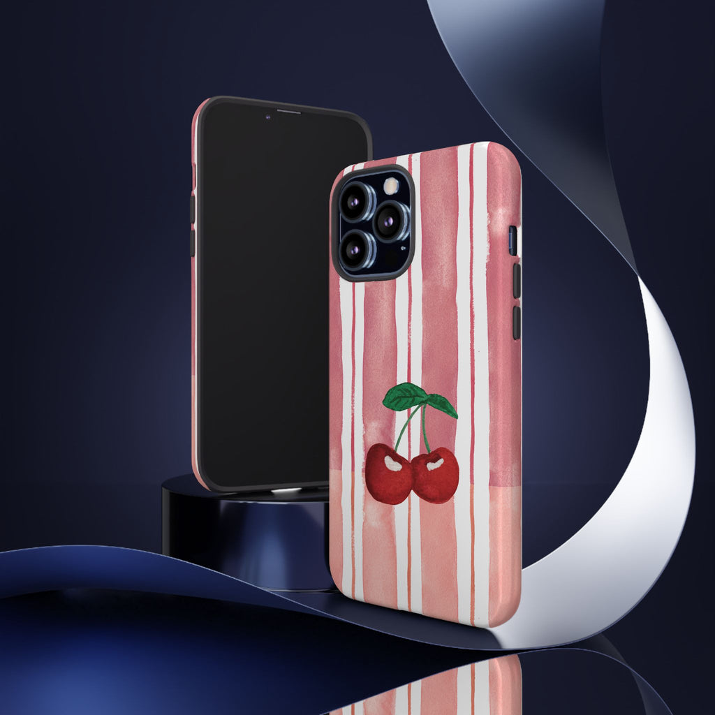 Cherry Orchard Stripes Phone Case