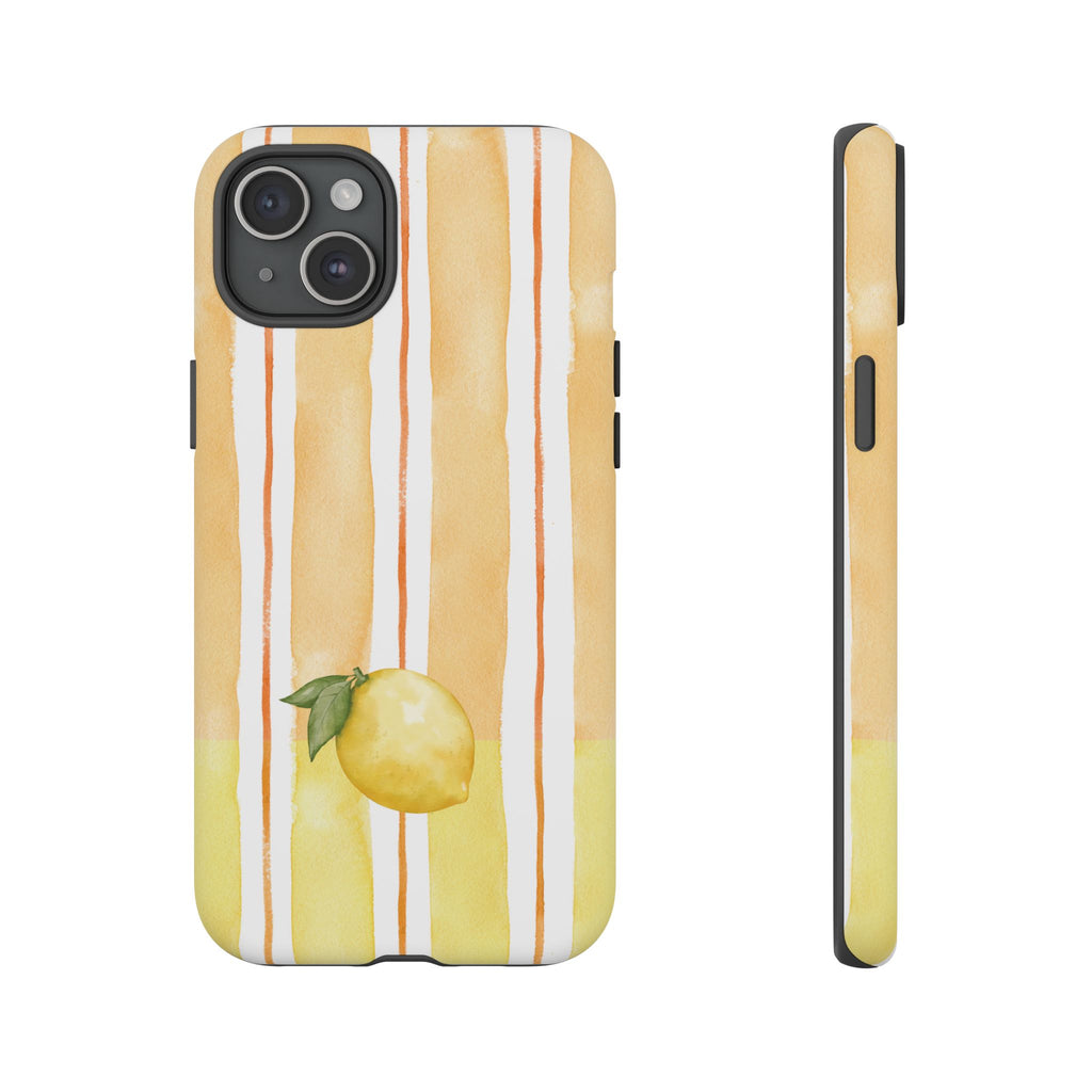 Lemon Orchard Stripes Phone Case
