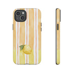 Lemon Orchard Stripes Phone Case