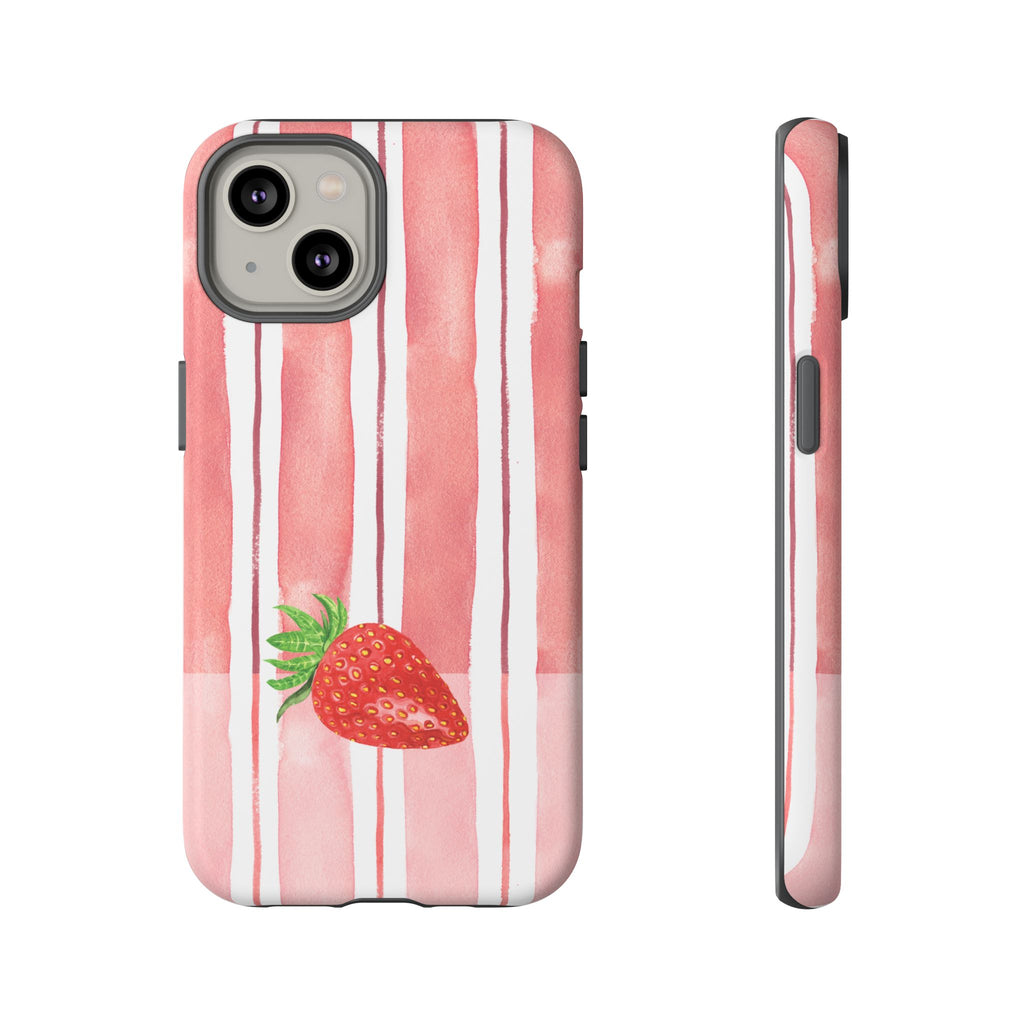 Strawberry Orchard Stripes Phone Case