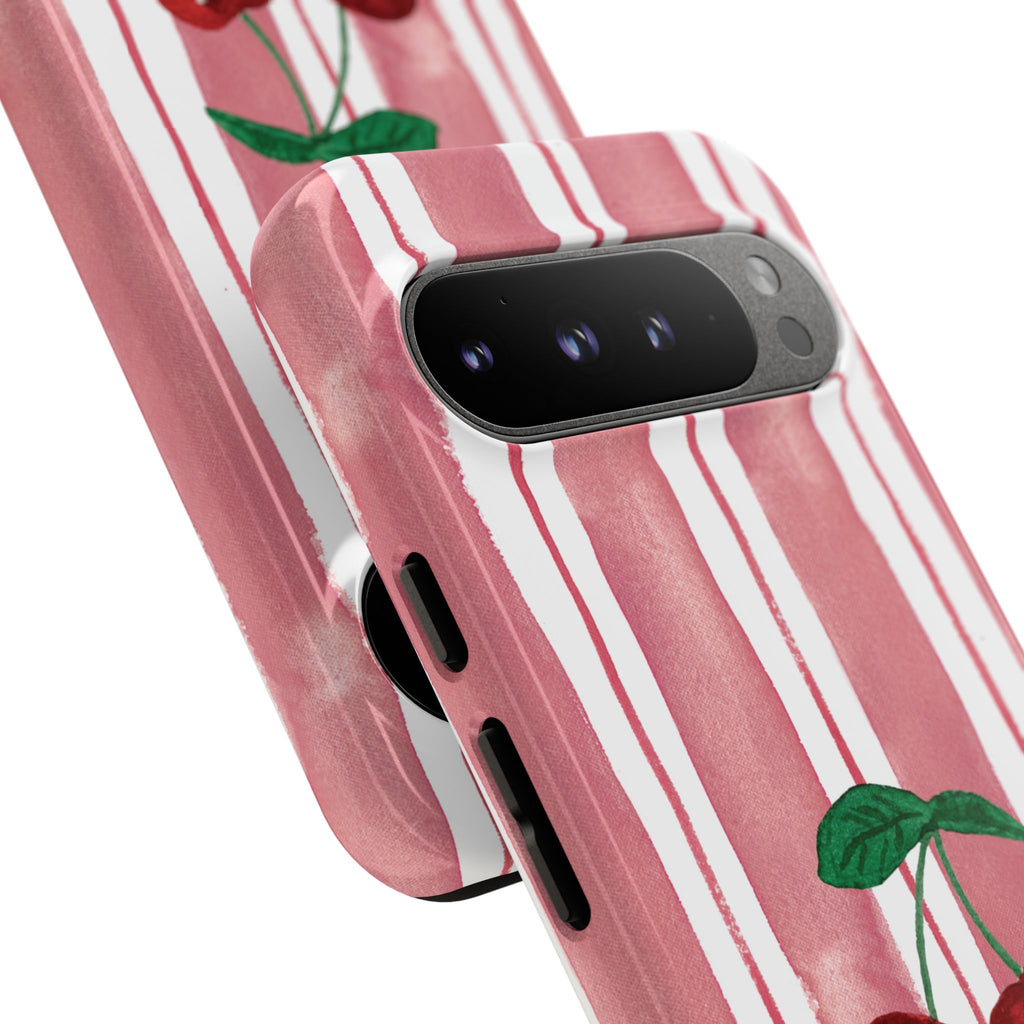 Cherry Orchard Stripes Phone Case