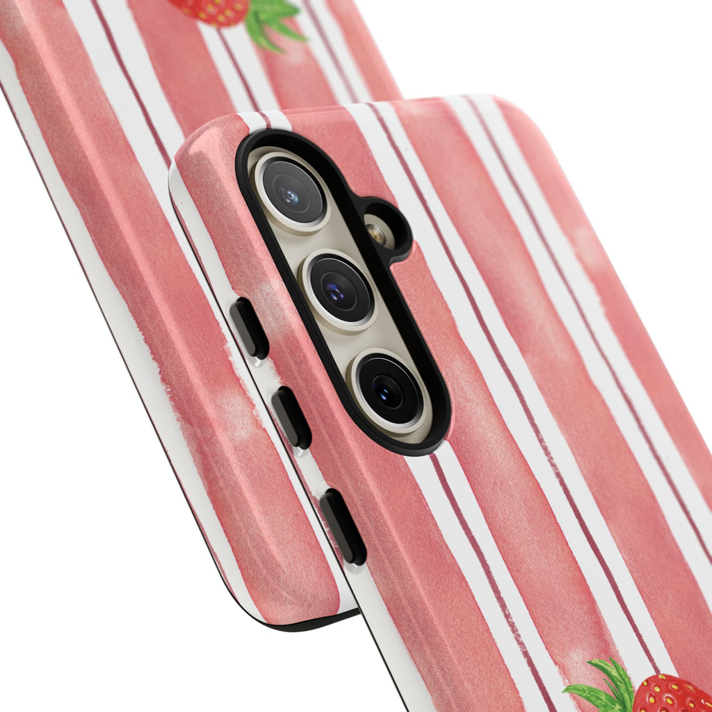 Strawberry Orchard Stripes Phone Case