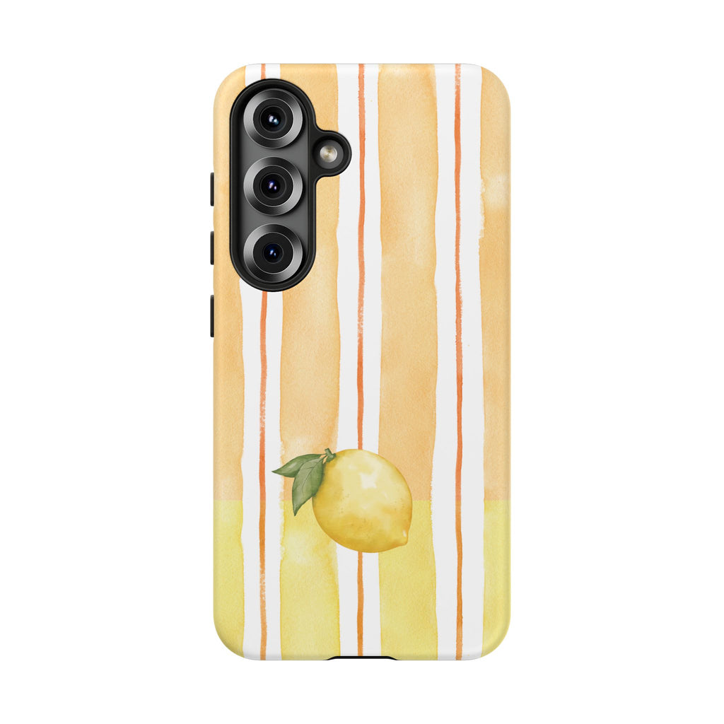 Lemon Orchard Stripes Phone Case