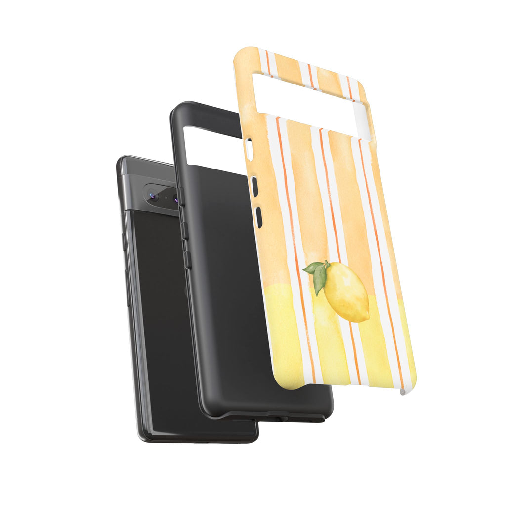 Lemon Orchard Stripes Phone Case