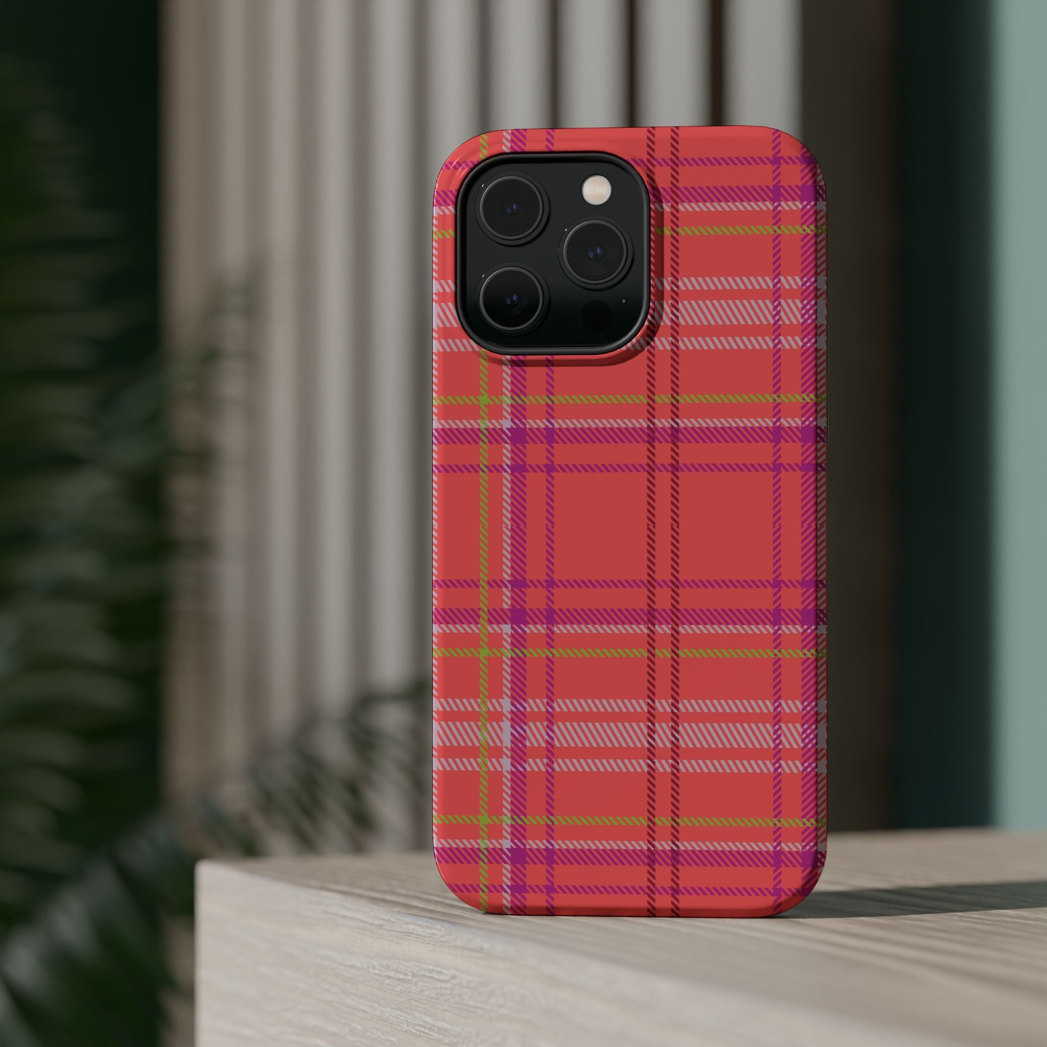 Golden Girl Plaid Magnetic Phone Case