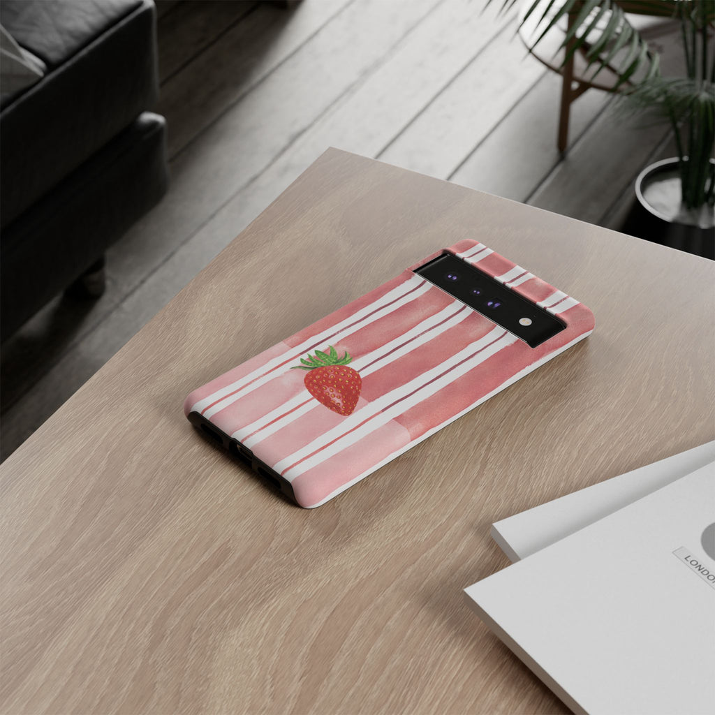 Strawberry Orchard Stripes Phone Case