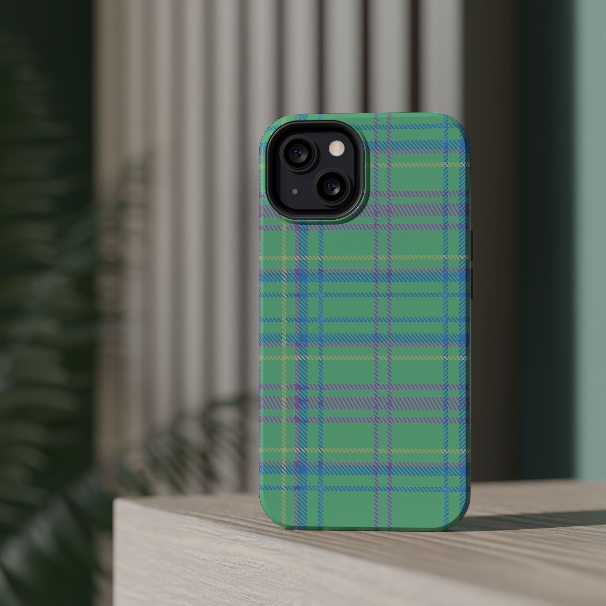 Fresh Energy Plaid Magnetic Phone Case