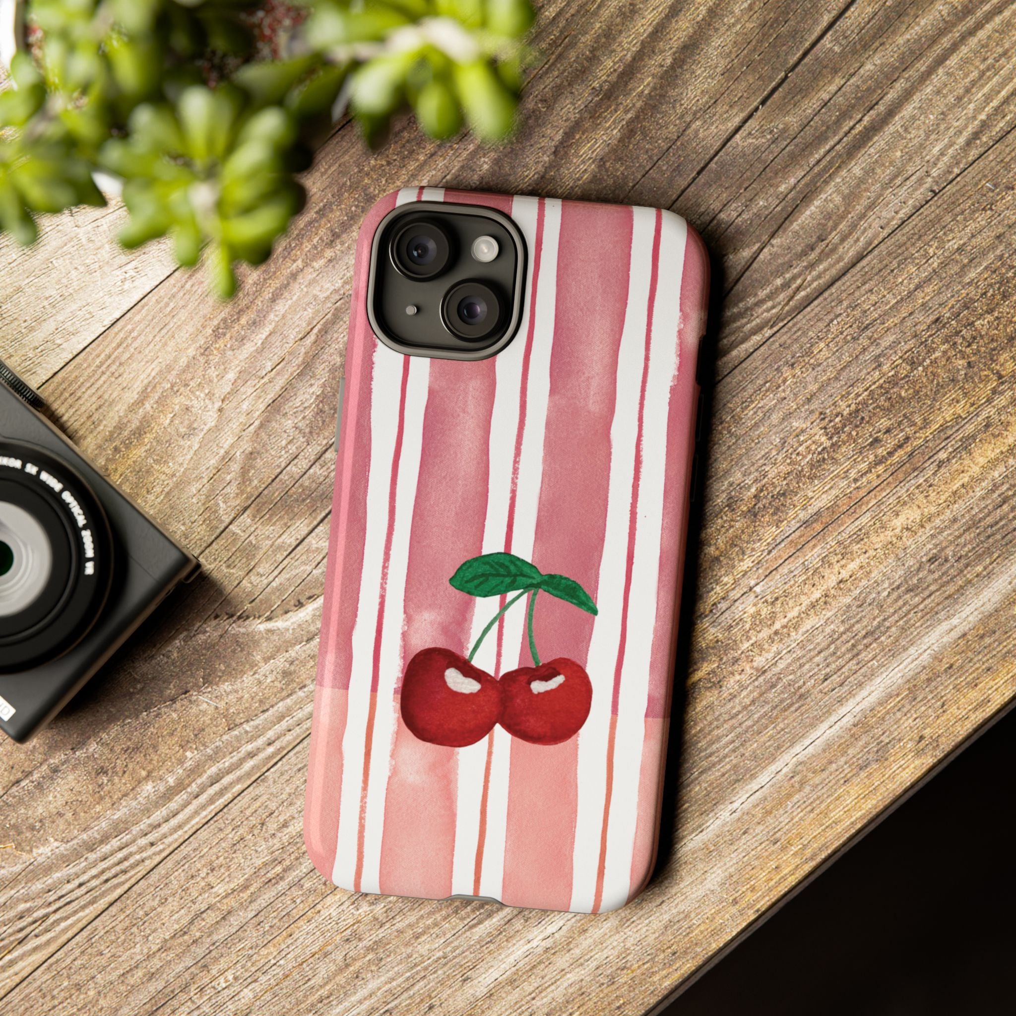 Cherry Orchard Stripes Phone Case