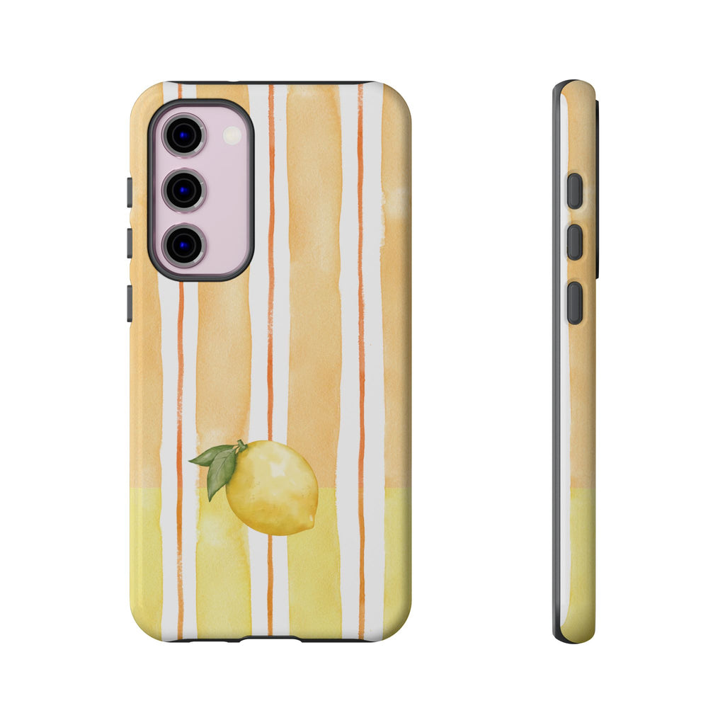Lemon Orchard Stripes Phone Case