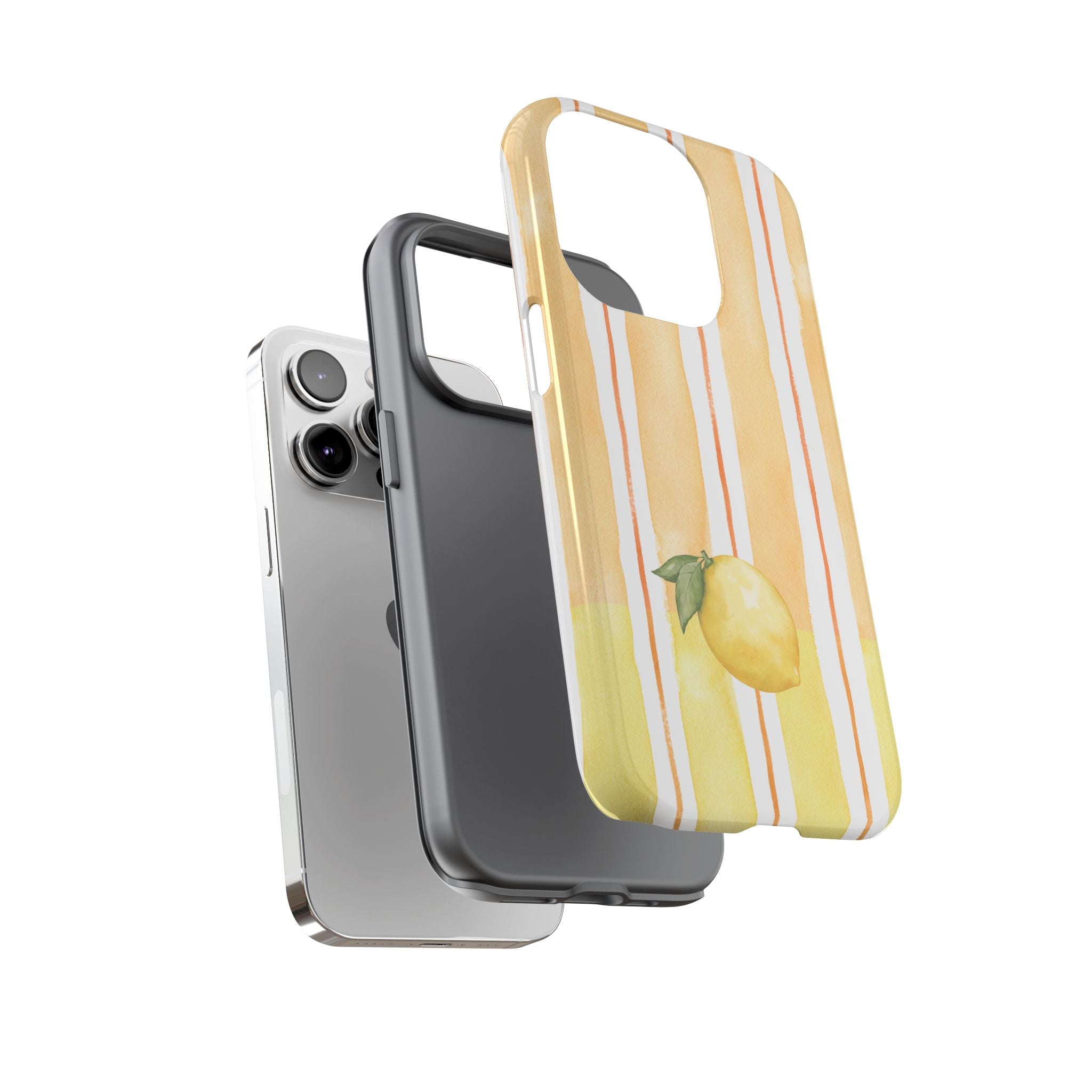Lemon Orchard Stripes Phone Case