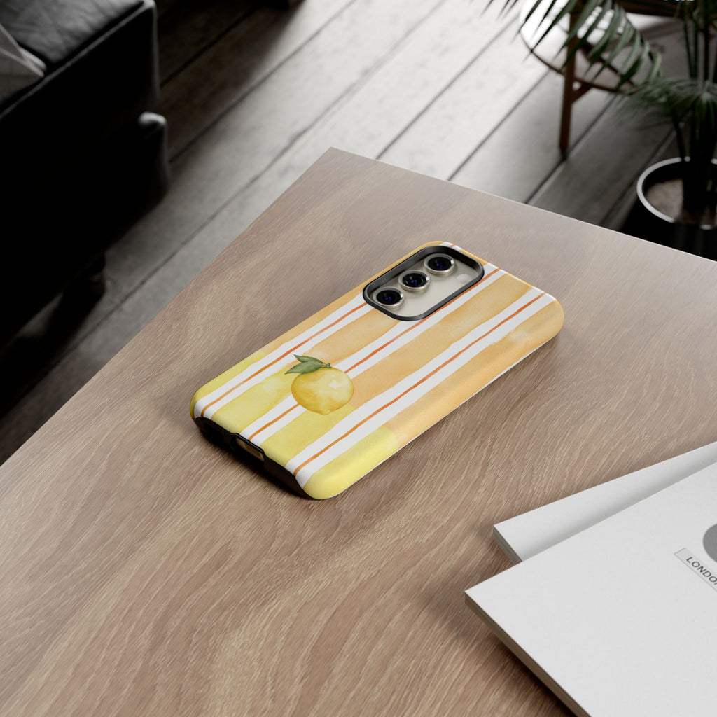 Lemon Orchard Stripes Phone Case