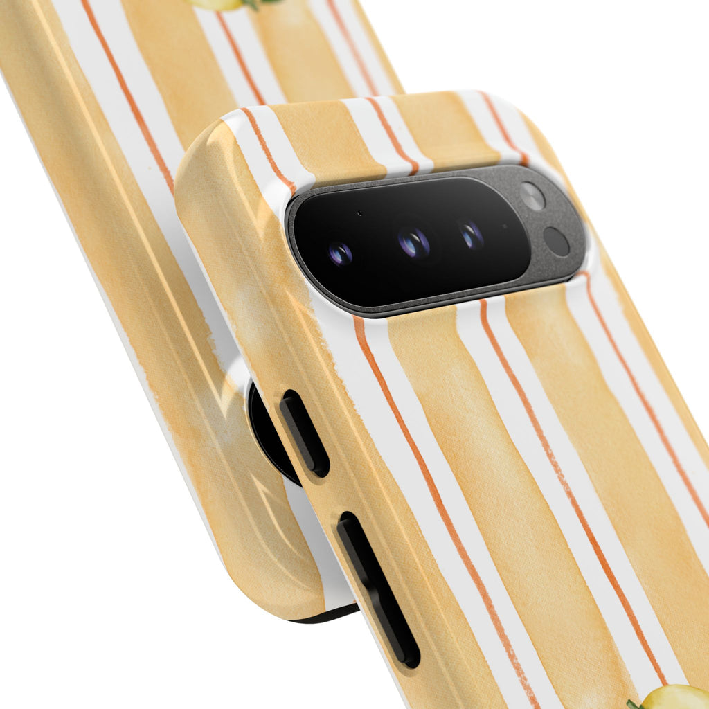 Lemon Orchard Stripes Phone Case
