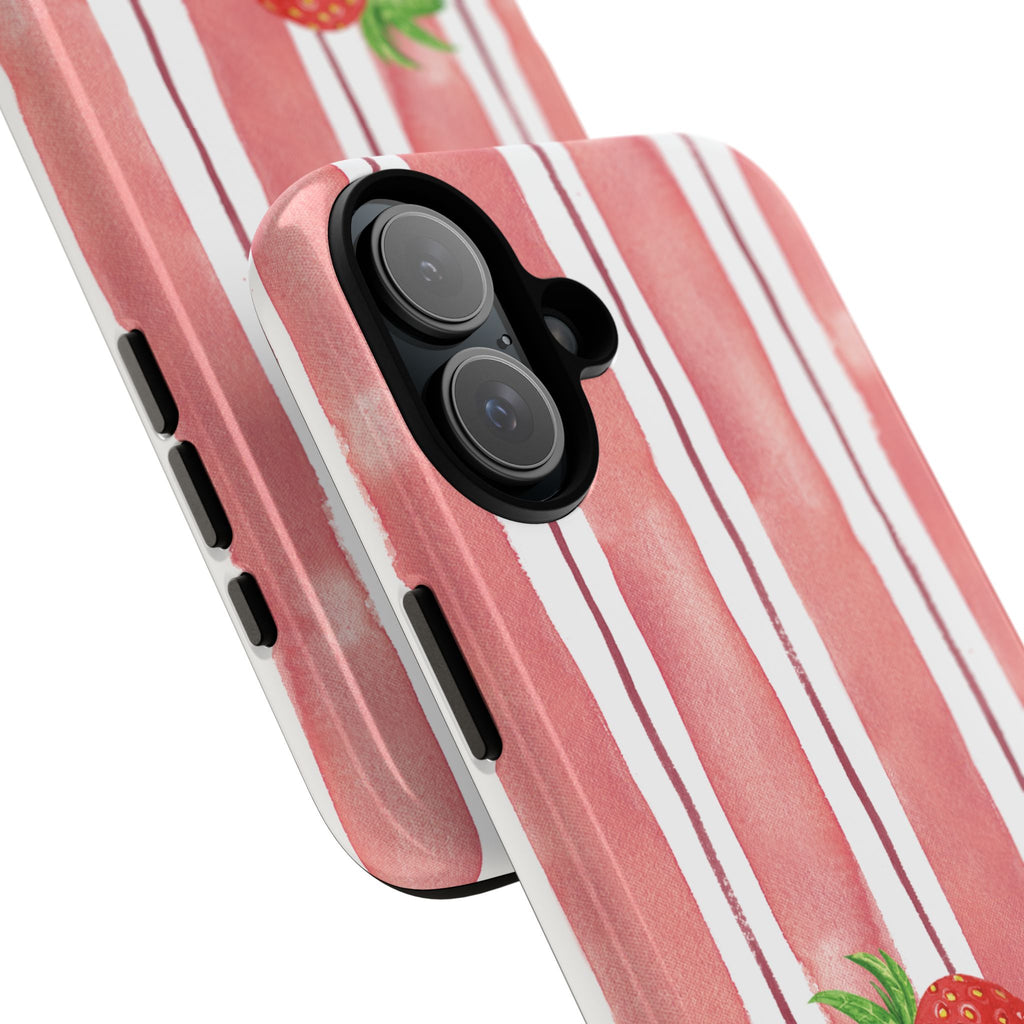 Strawberry Orchard Stripes Phone Case