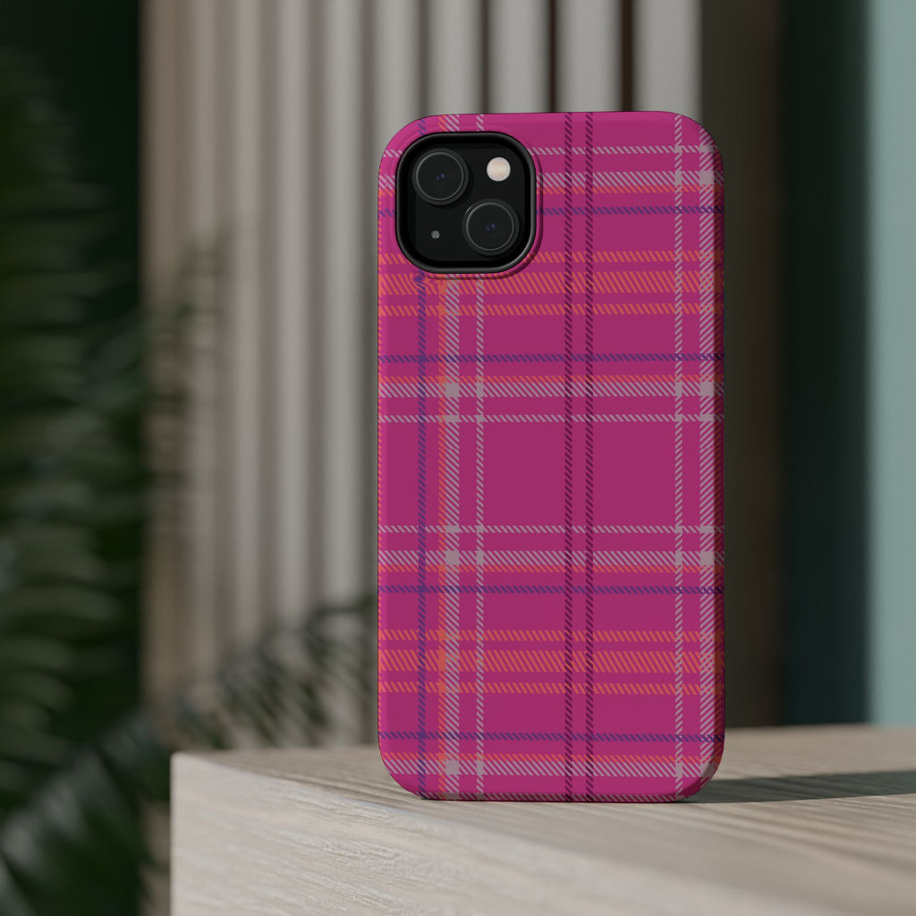 Berry Crush Plaid Magnetic Phone Case