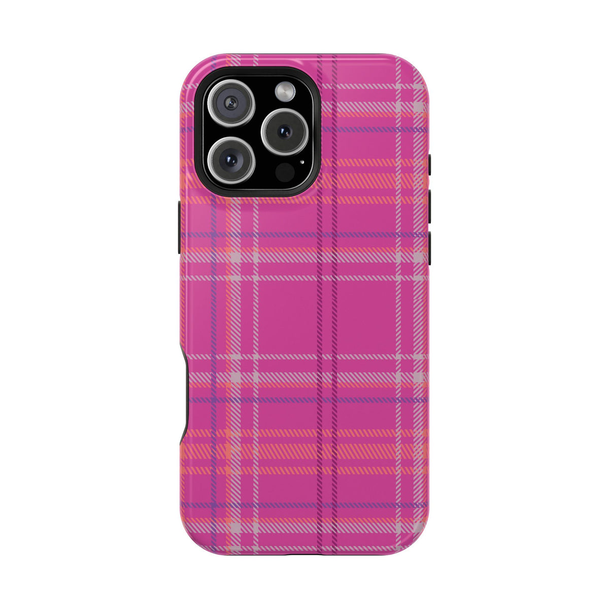 Berry Crush Plaid Magnetic Phone Case