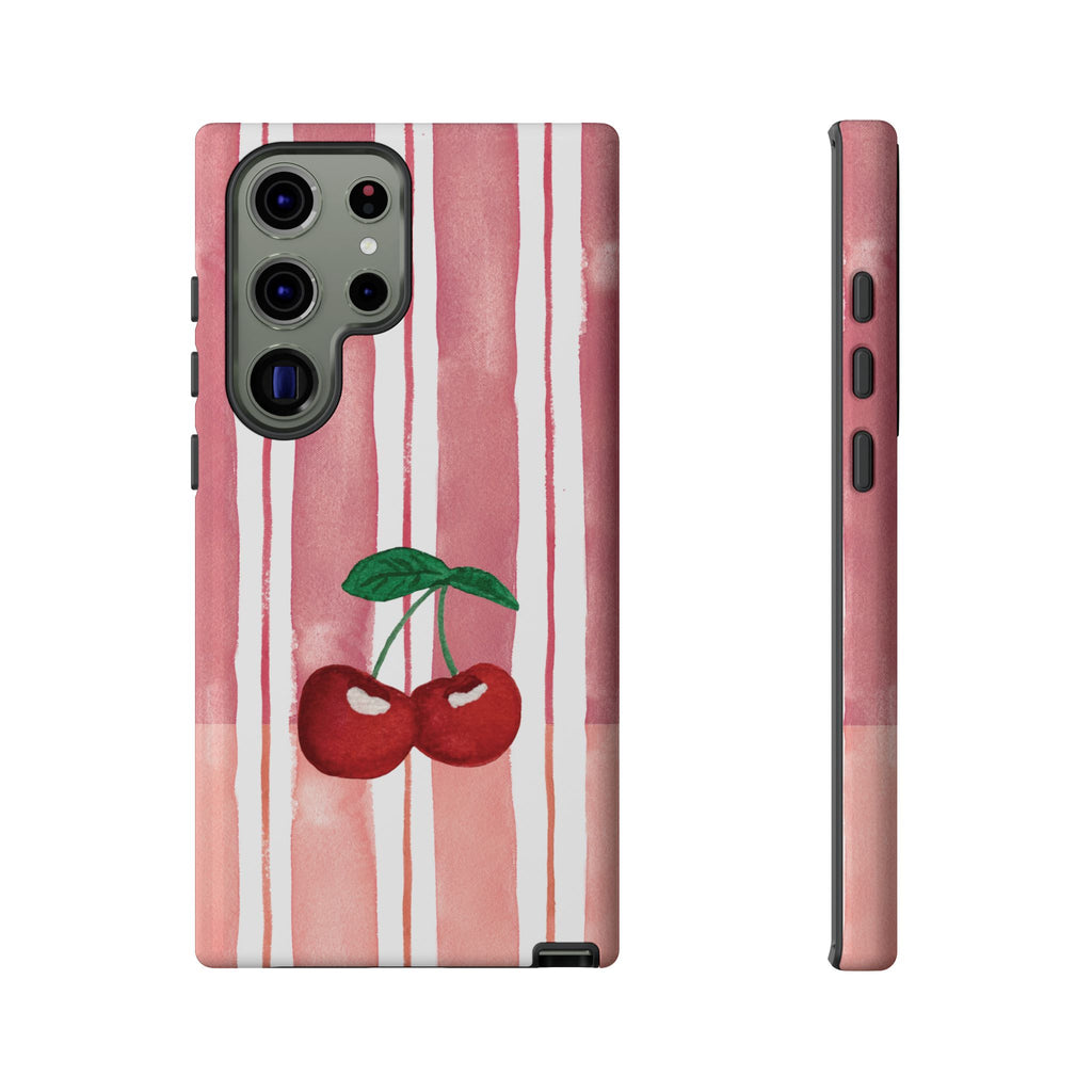 Cherry Orchard Stripes Phone Case