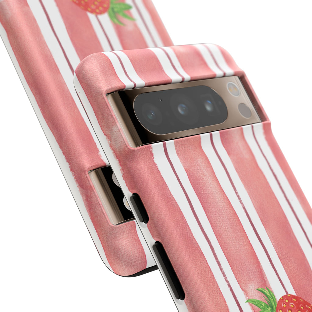 Strawberry Orchard Stripes Phone Case