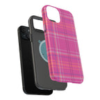 Berry Crush Plaid Magnetic Phone Case