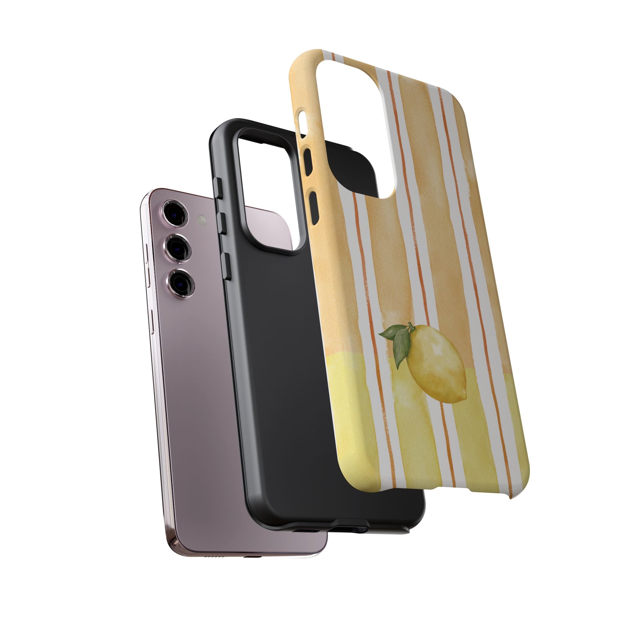 Lemon Orchard Stripes Phone Case