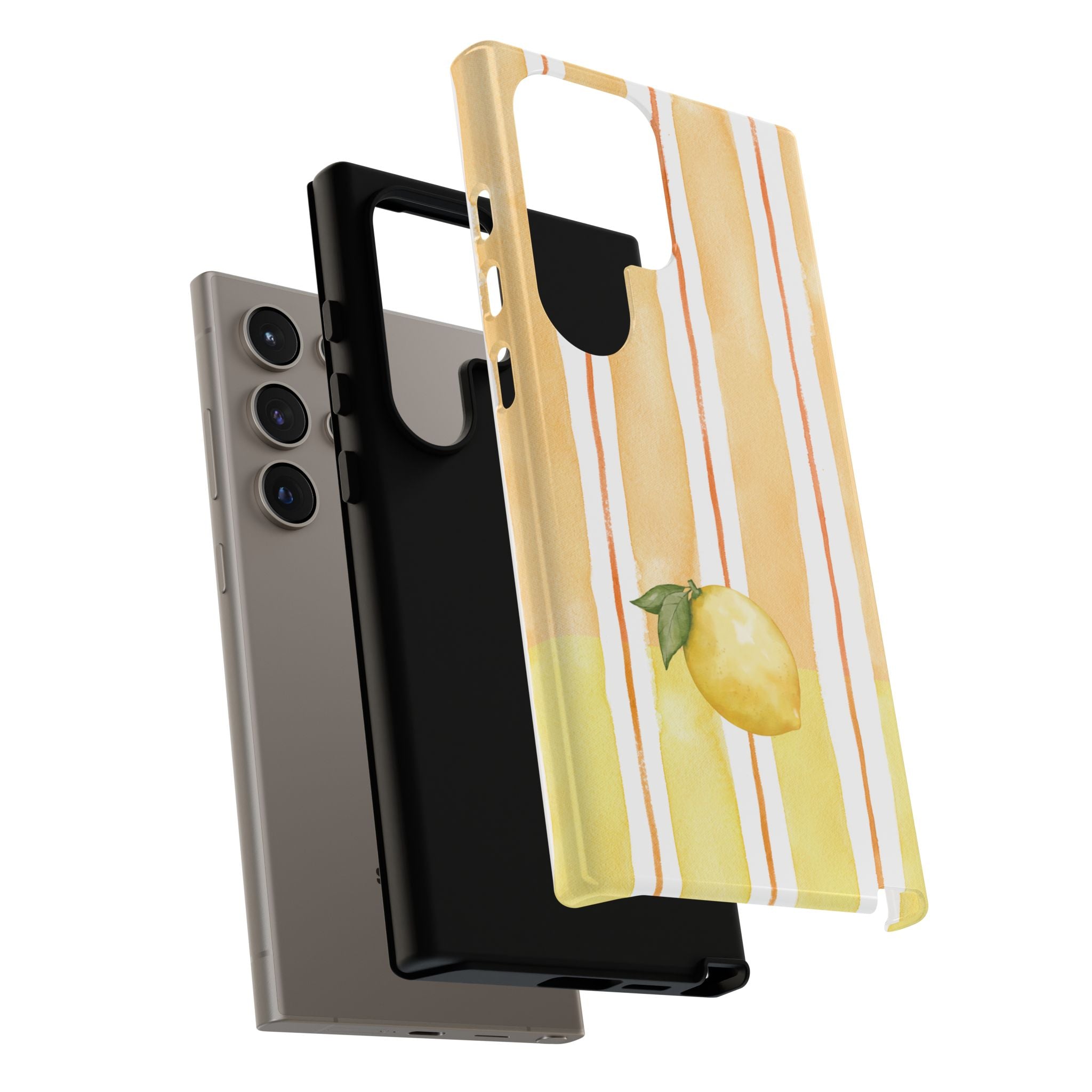 Lemon Orchard Stripes Phone Case