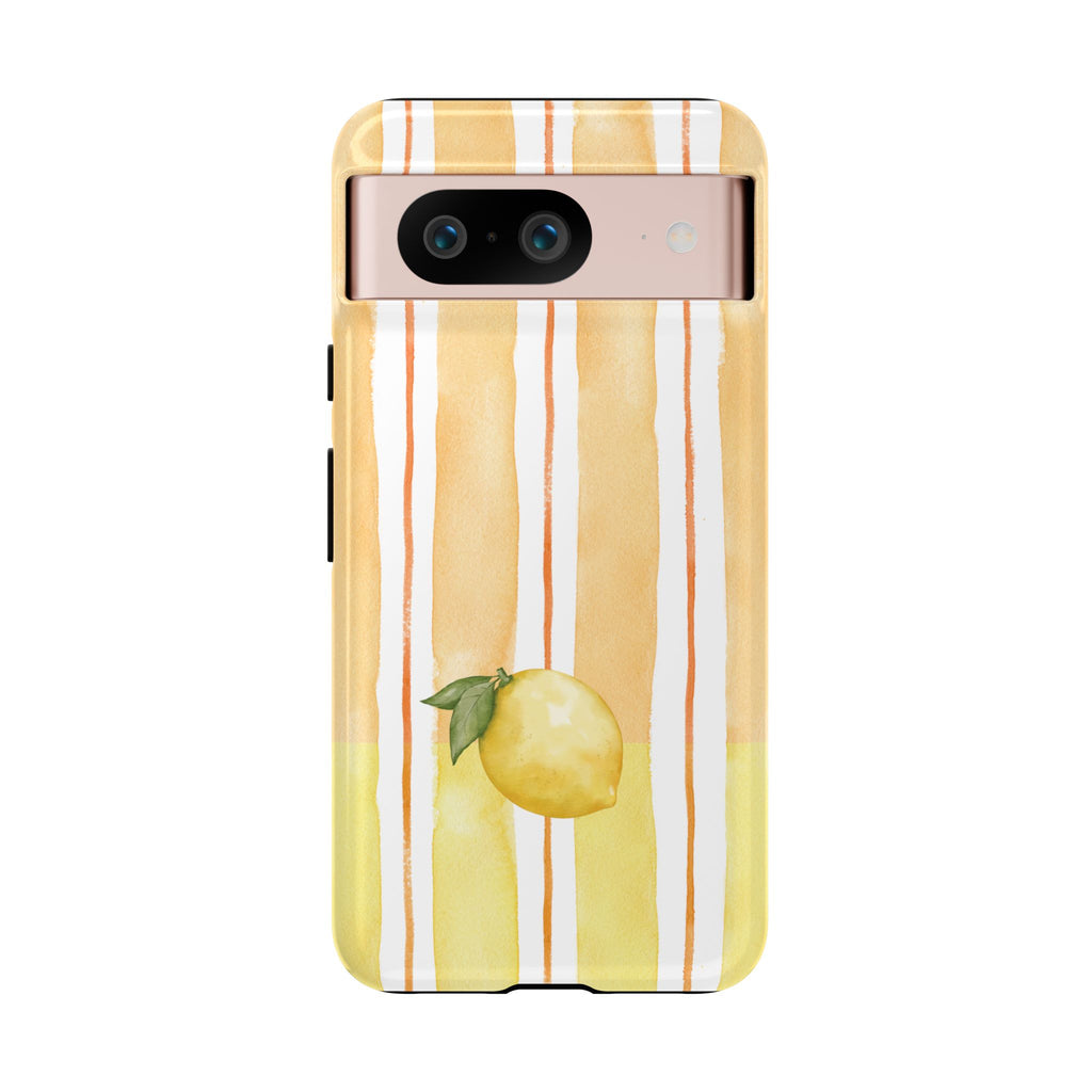 Lemon Orchard Stripes Phone Case