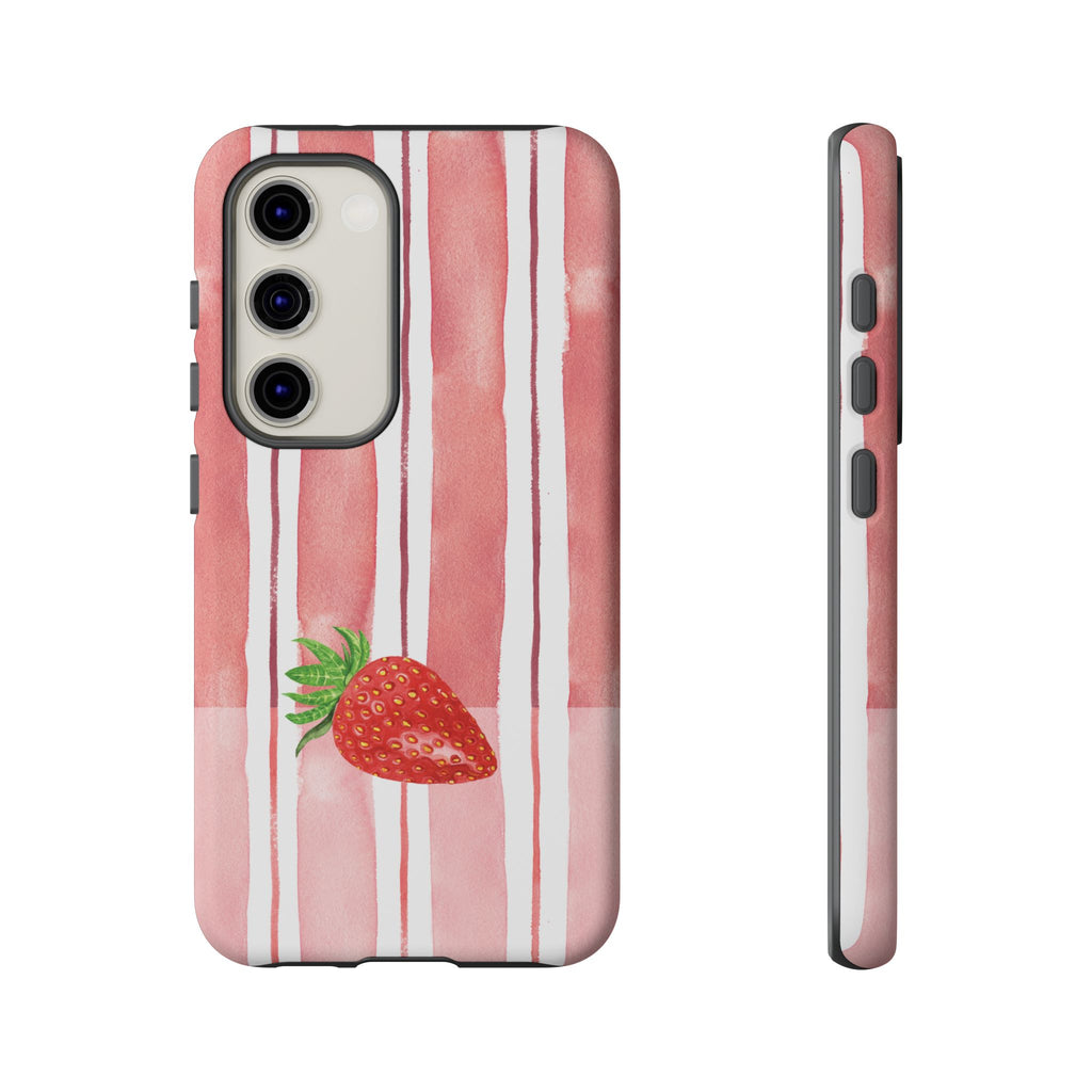 Strawberry Orchard Stripes Phone Case