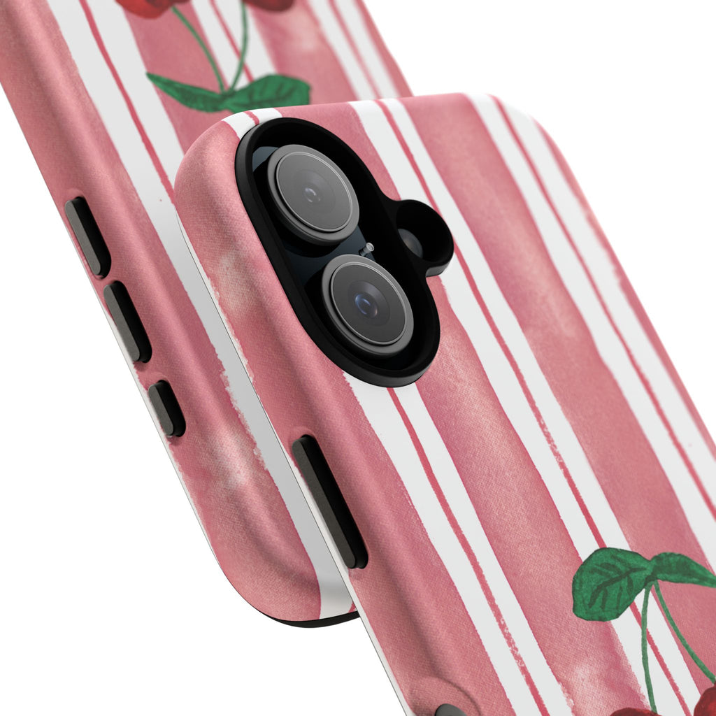 Cherry Orchard Stripes Phone Case