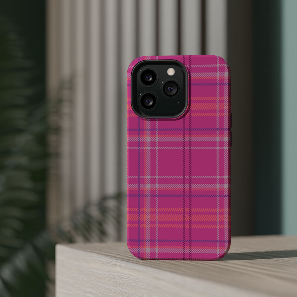Berry Crush Plaid Magnetic Phone Case