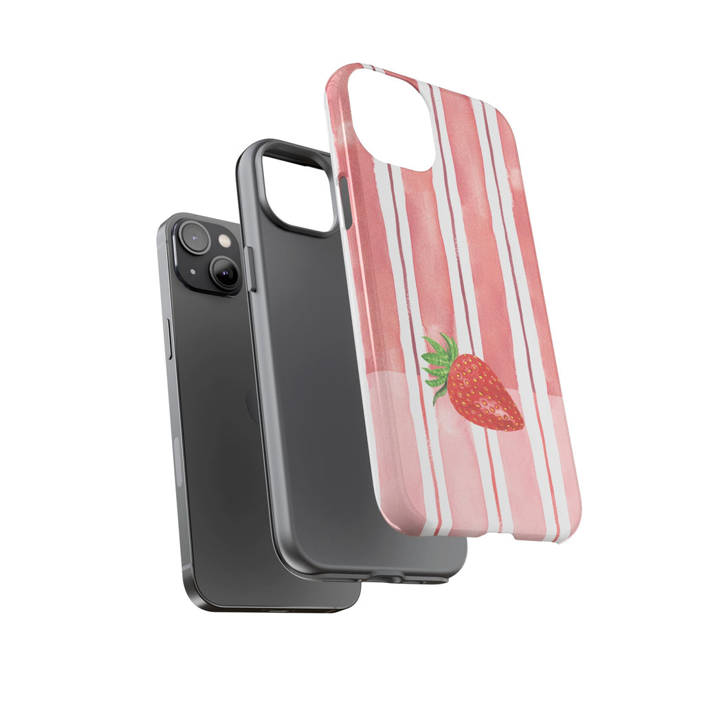 Strawberry Orchard Stripes Phone Case