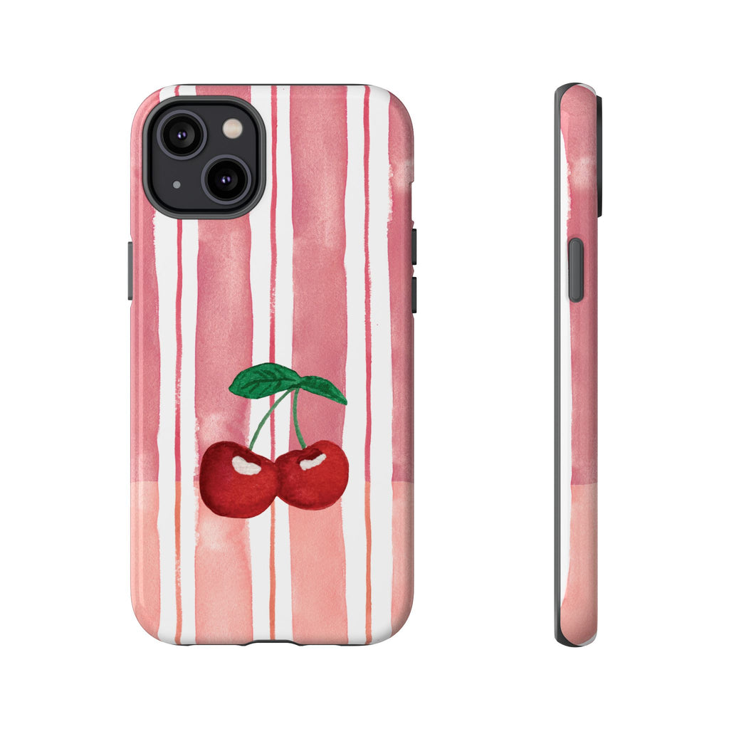 Cherry Orchard Stripes Phone Case