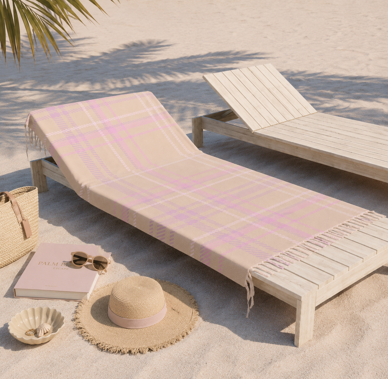 The Plaid Edit Cashmere Boho Beach Towel