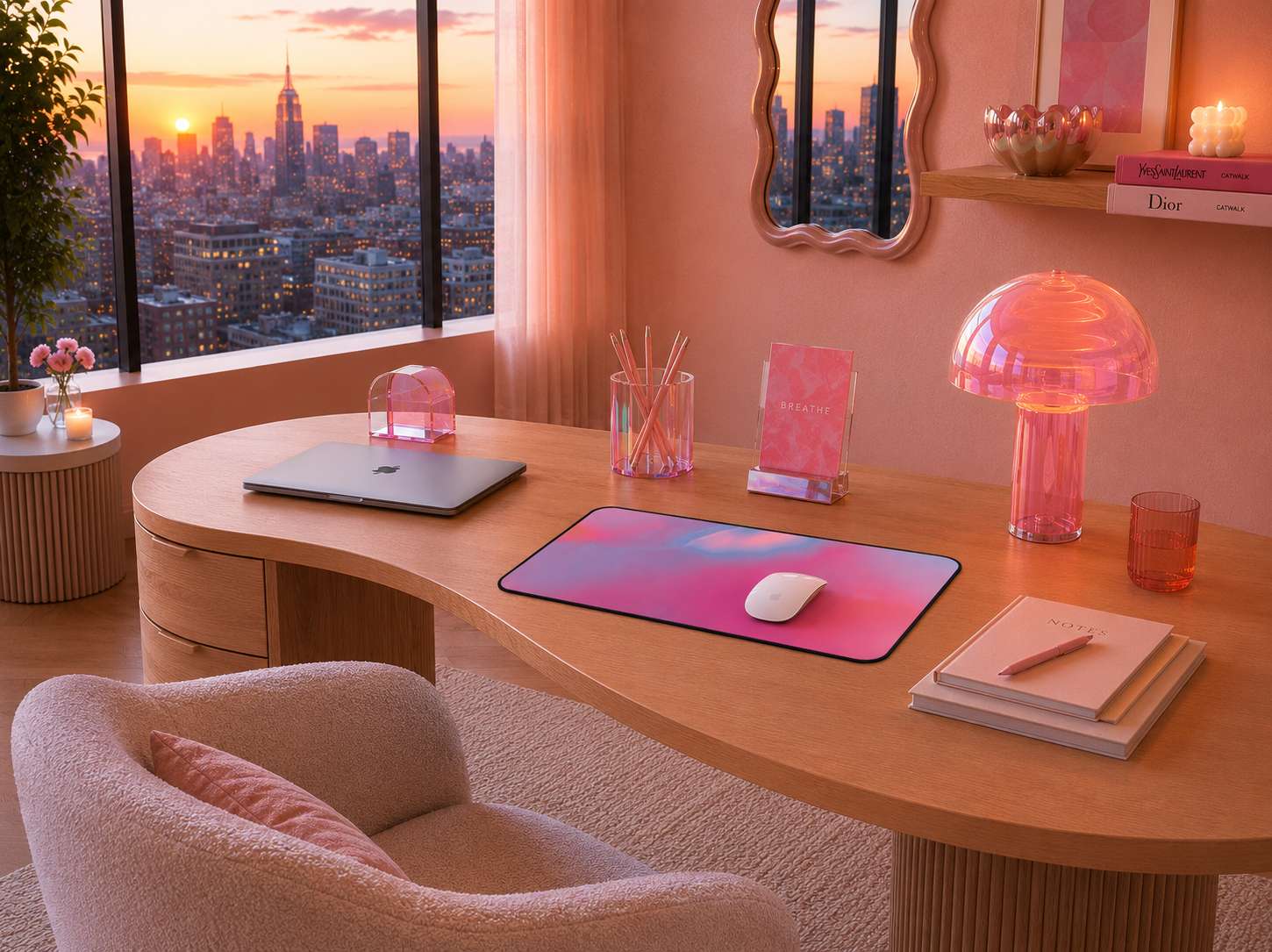 Rose Quartz Dreamscape Desk Mat