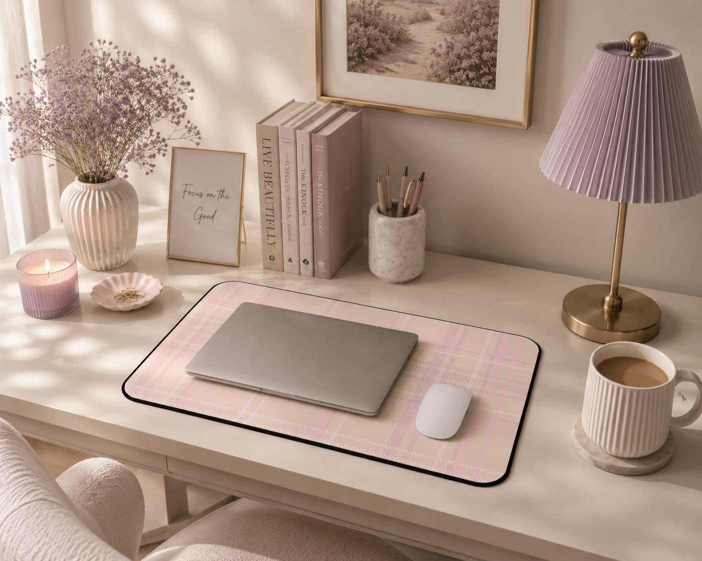The Plaid Edit Cashmere Desk Mat