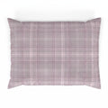 Plaid pet bed on a white background